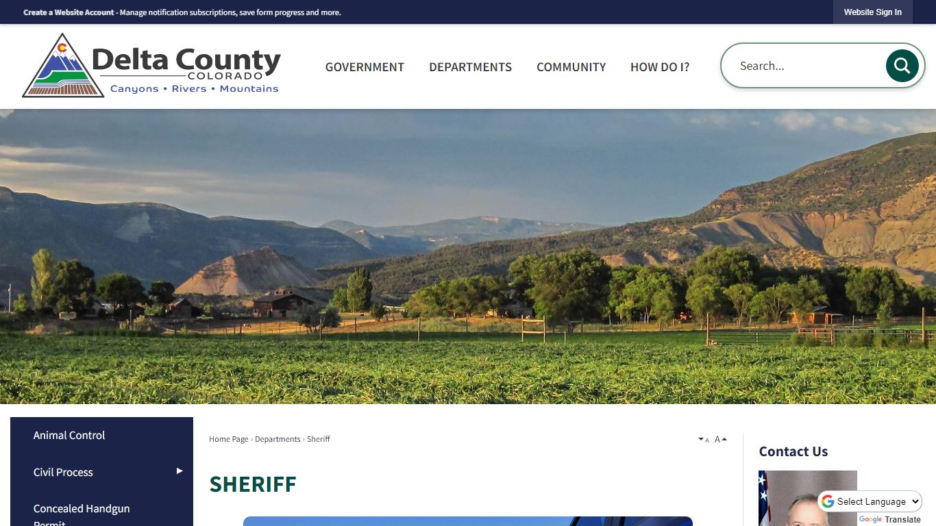 Sheriff | Delta County, CO - Official Website